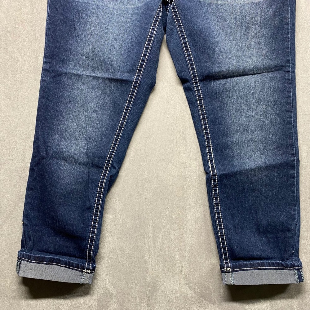 Love x Indigo Women's‎ Blue Embellished Pocket Denim Capris Size 10 - Picture 10 of 15